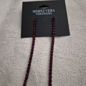 Kohl's Simply Vera Vera Wang Deep Red Earrings